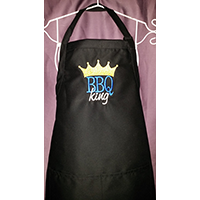 BBQ King Mens Apron-Froo-Froo apron, Froo-Froo aprons, handmade aprons, handmade apron, handmade Froo-Froo apron, handmade Froo-Froo aprons, men's apron, men's aprons, men's apparel, apron for men, apron for man, apron for a man