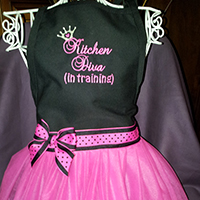 Kitchen Diva (in training) Froo Froo Apron  (AY-032)-